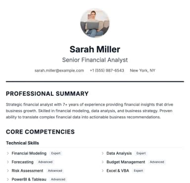 Classic Resume template preview