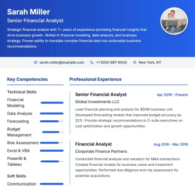 Corporate Resume template preview